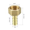 sourcing map Brass Barb Hose Fitting Connector Adapter 8mm Barbed