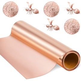 Yaocom Aluminum Metal Crafts DIY Foil Roll 0.05 mm Thick for Art Project Aluminum Flashing Roll Wide Sheet Metal Roll Multipurpose Metal Sheets (Bronzer, 12 Inch X 60 ft)