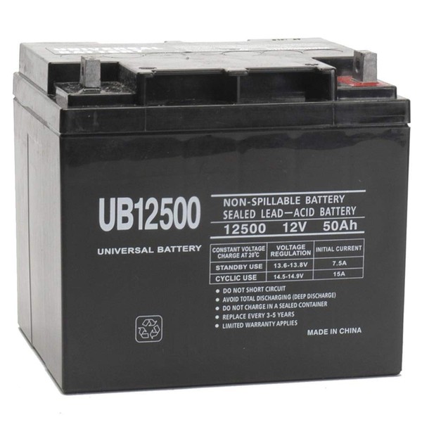 12V 50Ah Wheelchair Replacement Battery Compatible with Power Patrol 44ah SLA1161