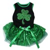Puppy Clothes Dog Dress St Patrick's Day Clover Leaf Black