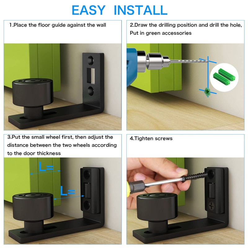 Adjustable Floor Guide Wall/Door Bottom Guide Sliding Barn Door Hardware