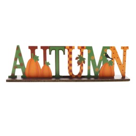 Wooden Thanksgiving Sign,Autumn Home Decor Fall Autumn Decorations Home Autumn Decor Wood Sign Fall Signs Thanksgiving Table Centrepieces Pumpkin Leaves Autumn Letter Festival Decor Harvest Party