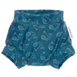 Windelmanufaktur Washable and Reusable Swim Nappy, Bath Nappy (Whales, XXL)