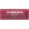vianmo Tin Sign 27 x 10 cm Ich Liebe Dich