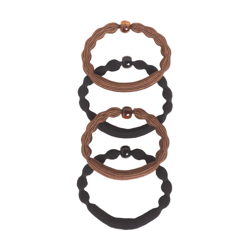 Goody Ouchless Forever Hair Elastics, 10 Ct, Brown & Black,