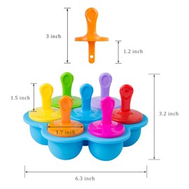 Webake Baby Food Freezer Trays with Lid, Silicone Ice Cube Popsicle Molds with 7 Ice Pop Sticks, Egg Bites Molds Set of 2 for Instant Pot Accessories 3,5,6 qt Pressure Cooker
