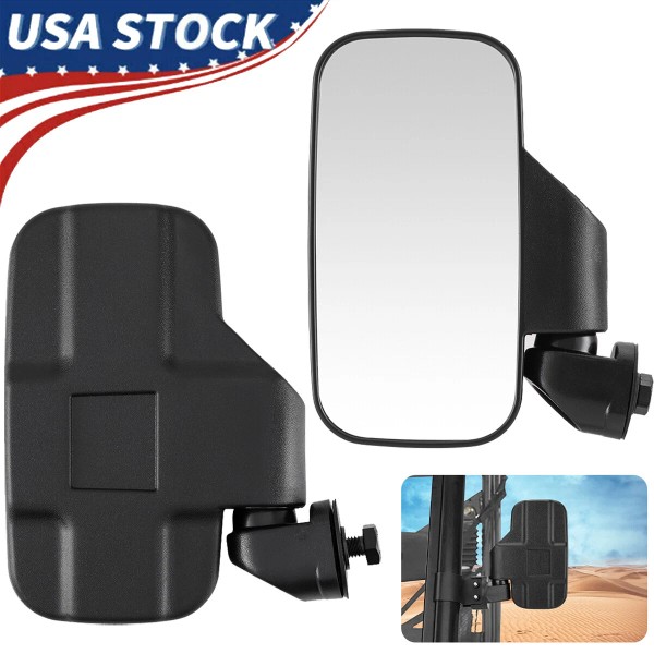 Unbranded UTV Rear View Side Mirrors For Polaris Ranger 500