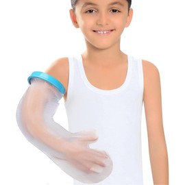 Fhmidic Waterproof Cast Covers for Shower Child Arm Cast Cover for Bandage and Picc Line Reusable Kids Arm Watertight Cast Protector Covers for Broken Hand/Wrist/Finger/Elbow - Color: Kids Half Arm