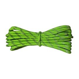 Fabmania® Laces 3.5 mm Round Shoelaces - for Work, Hiking, Trekking, Men, Women (1 Pair), Fluorescent Lime