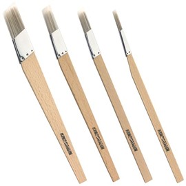 Trim Paint Brushes Set of 4-0.25", 0.5", 0.7", 1" Slant Lining Fitch Paint Brushes for Detail, Small Cutting in Brushes for Trim, Edges and Crafts