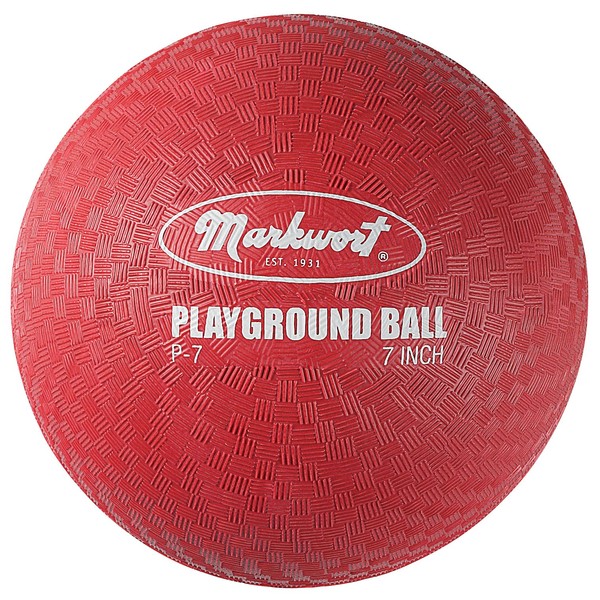 Markwort Playground Ball, Red, 7-Inch