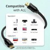 Pacroban 8K HDMI 2.1 Braided Cable (1ft-3 Pack) Supports 48Gbps