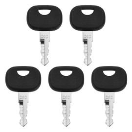 Create idea 5pcs 202 Forklift Ignition Key for Volvo Wheel Loader Black Metal Plastic 1-Way Rotatable Touch 5 Positions