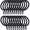 Metal Curtain Ring 40mm Black Curtain Pole Rings with Sliding