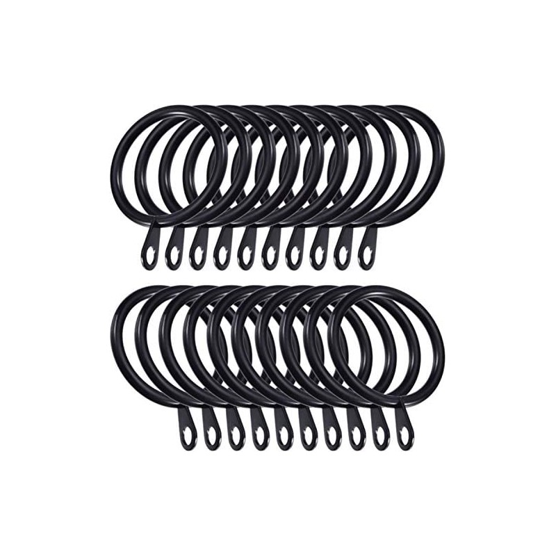 Metal Curtain Ring 40mm Black Curtain Pole Rings with Sliding