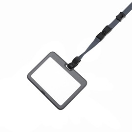 ASTAR Employee ID Card Holder, Horizontal ID Card Holder, Name Holder, Pass Case, Double-Sided, Name Tag Case, IC Card Case, Commuter Holder, Strap, Compatible with Various Credit Card Sizes/Employee