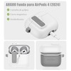 ARGOO Funda para AirPods 4 Generacion Cierre Magnético Expulsión Automática,
