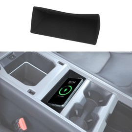 HIRUFAIT Center Console Wireless Charger Silicone Mat Compatible with 2025-2026 L@nd Rover Defender 90/110/130, Non-Slip Charging Protector Pad for Defender 2025 Accessories