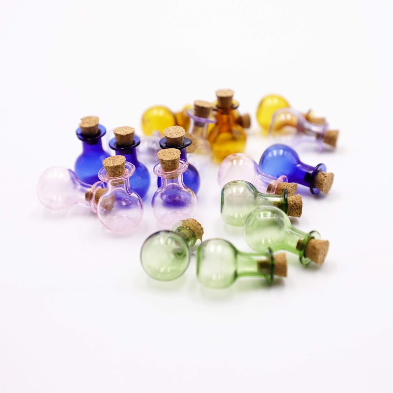 SHAOTONG 2ml Small Mini Glass Bottles Jars with Cork Stoppers.Wishing