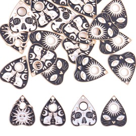 COGCHARGER 20 Pieces Black Enamel Heart Charms Cat Heart Charms Alloy Enamel Charms Pendants for Jewelry Necklace Earrings Crafts