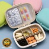 1 x Wheat Straw Pill Box Fashion Travel Pill Organizer