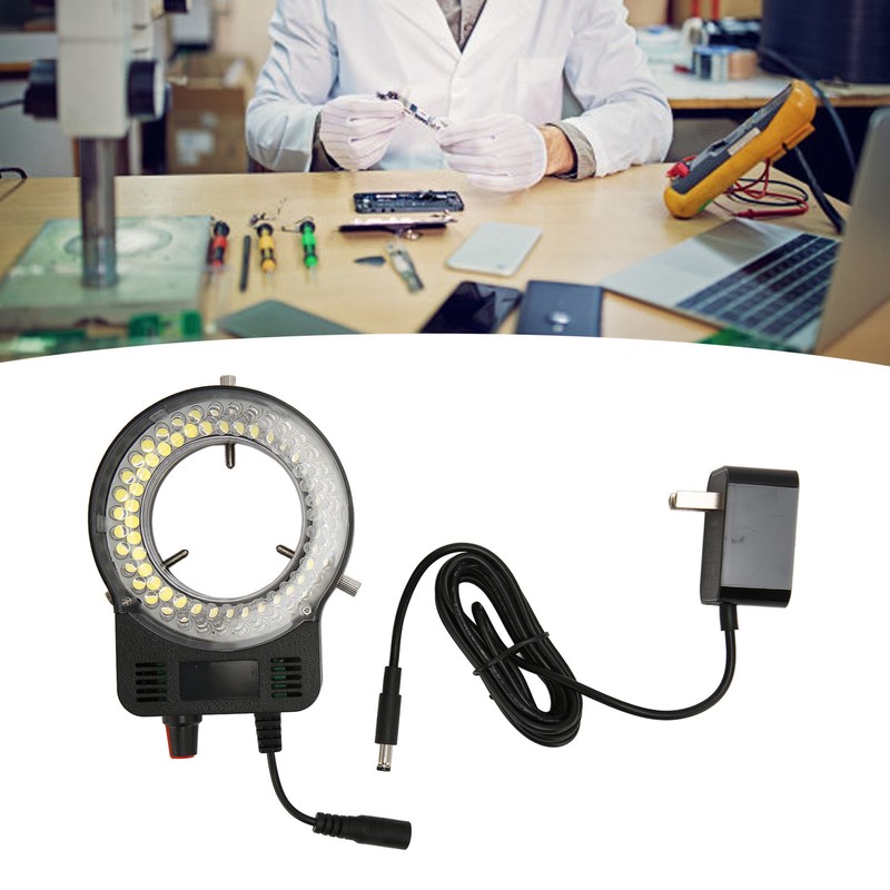 Microscope Ring Light 52 LED Beads Adjustable Easy Mounting Ring