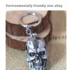 DTSFHTDAL 2PCS Keychain, The Terminator Skull Metal Keychain Skeleton Key