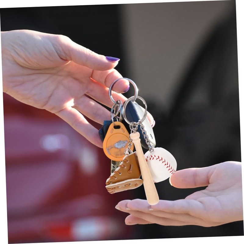 SAFIGLE 3pcs Baseball Keychain Mini Softball Keychains Stylish Bag Accessories