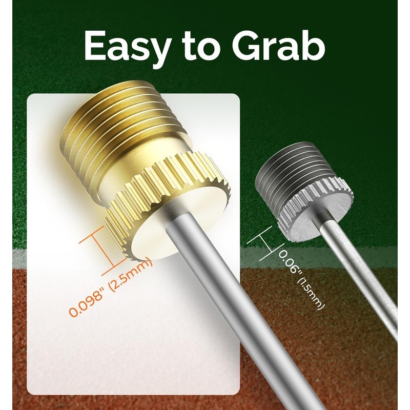 ETENWOLF 12 Pack Brass Ball Pump Needles, No Break Heavy