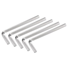 sourcing map 5mm Hex Key Wrench, L Shaped CR-V Repairing Tool 5 Pcs