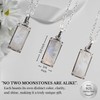 Genuine Moonstone Necklace 925 Sterling Silver Necklace for Women. Moonstone