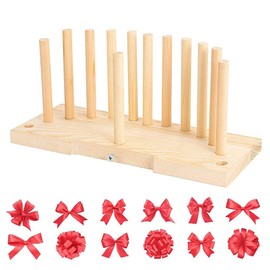 Bow Maker Wooden Wreath Bow Maker Tool and Portable Wooden Wreath Bow Maker Tool, for Making Bow Ties (Beige)