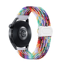 [SQHYWJ] Smart Watch Strap, Nylon Woven Carbon Fiber Snap Watch Band, 0.9 inch (22 mm), 0.8 inch (20 mm), 0.7 inch (18 mm), Skin-friendly and Easy to Wear, 22 mm