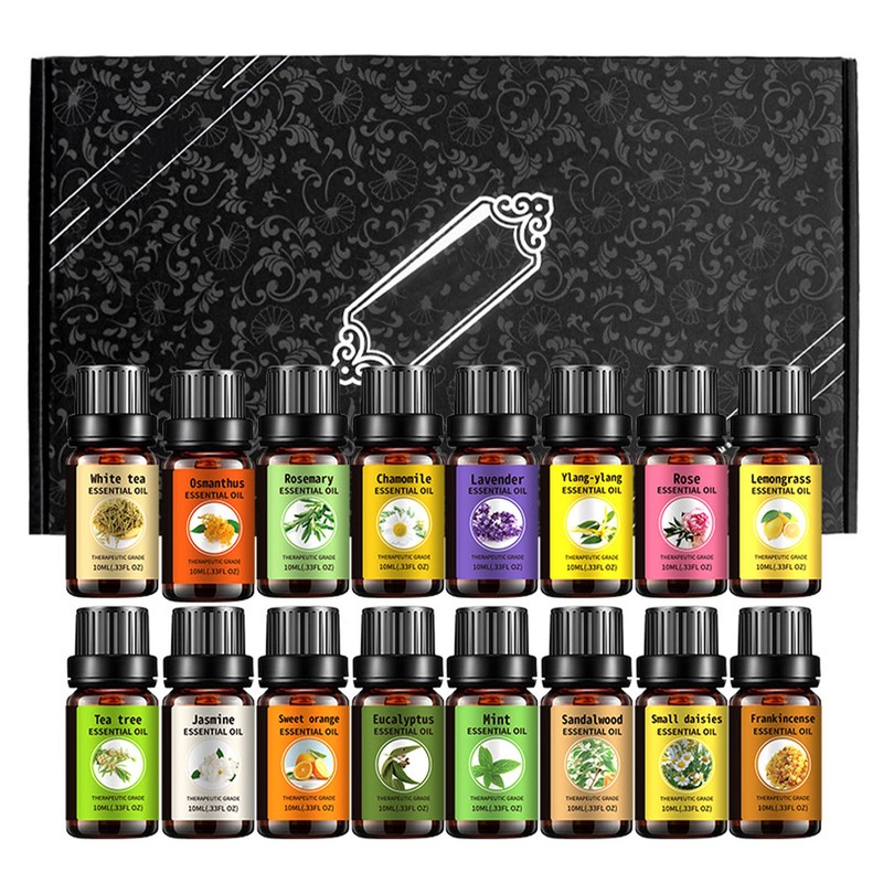 16pcs 10ml Essential Oils Set Aromatherapy Organic Massage Gua Sha