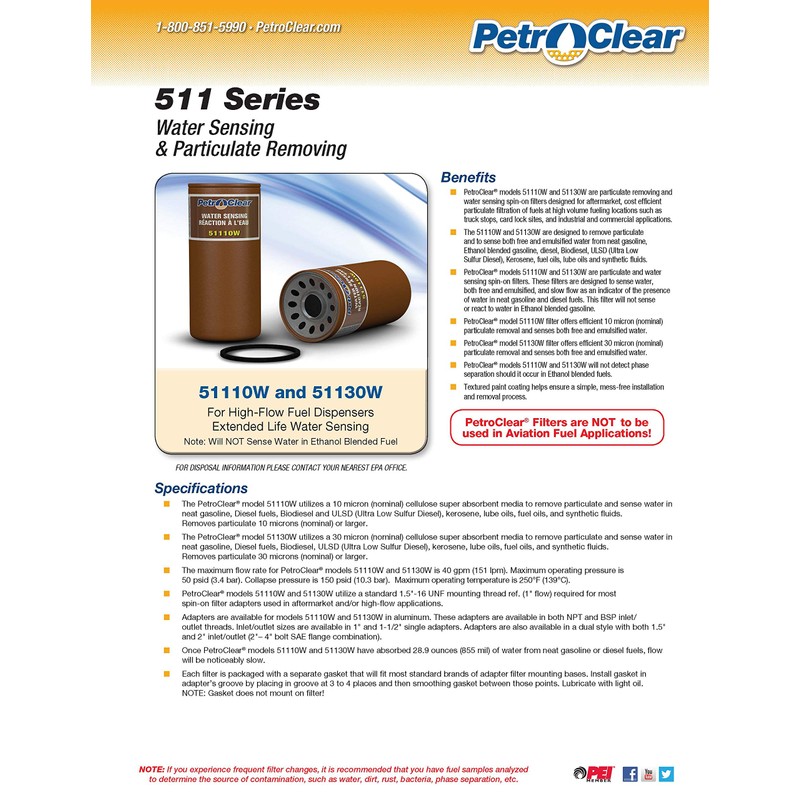 Extended Life Water Sensing and Particulate Removing for High Flow