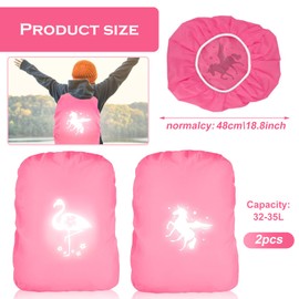 TECHEEL Rain Cover School Bag Children Waterproof Backpack Rain Cover Rain Cover Protective Case Compatible for Step Backpack Protection Outdoor Camping Hiking (D)