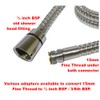 150cm 8mm Bore Stainless Steel Through Bath Shower Hose -