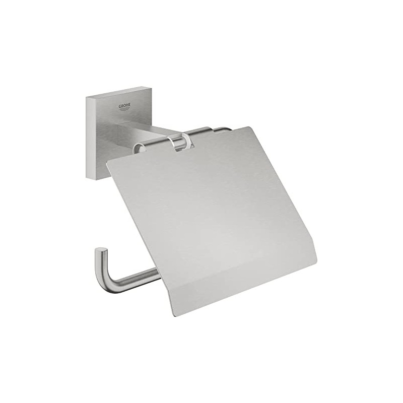 GROHE Start Cube Toilet Roll Holder with Cover (Metal, Wall