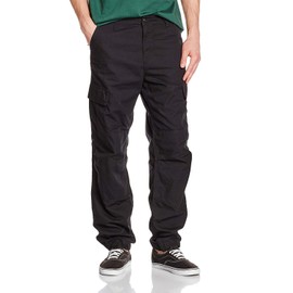 Carhartt Herren Regular Cargo Pant Jeans, Schwarz (Black Rinsed), 36