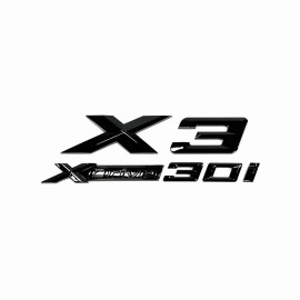 Unbranded for X3 Series Gloss Black Emblem X3+XDrive30i Number Letters Rear Trunk Badge