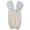 Beekeeping Bee Gloves- Soft White Goat Leather With Cotton Gauntlets
