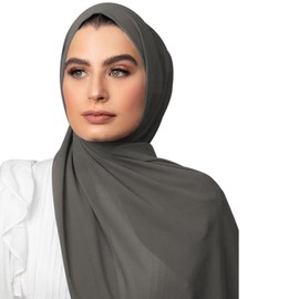 ANKOMINA Women Solid Color Bubble Chiffon Long Scarf Shawl Fashion Soft Muslim Hijab Head Wrap Scarves