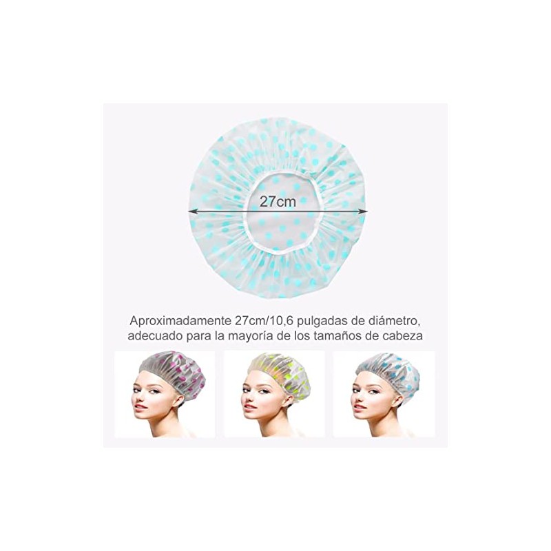 3 Piezas Gorros De Baño Impermeable Para Mujer Para El