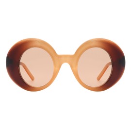 PASTL Women's Sunglasses Vintage Retro Oversized Round Circle Frame UV400 Brown