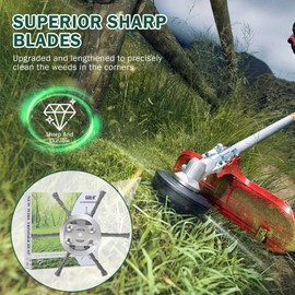 Steel Wire Trimmer Head, 2025 Universal Steel Wire Grass Trimmer Head, 6 Inch Wire Blade for Lawn Mower, Rust & Moss Removal Tool, Weed Eater, Metal Weed Eater Blade (1, 3 Blades)