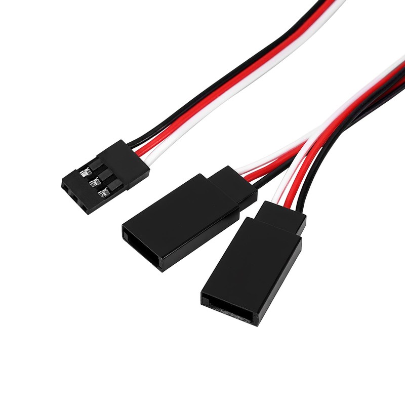 INJORA Magnetic Snap-on JR 1-to-2 Y Cable for RC Models,