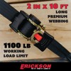 Erickson Pro Series 2in x 10ft Black Retractable Ratcheting Tie-Down