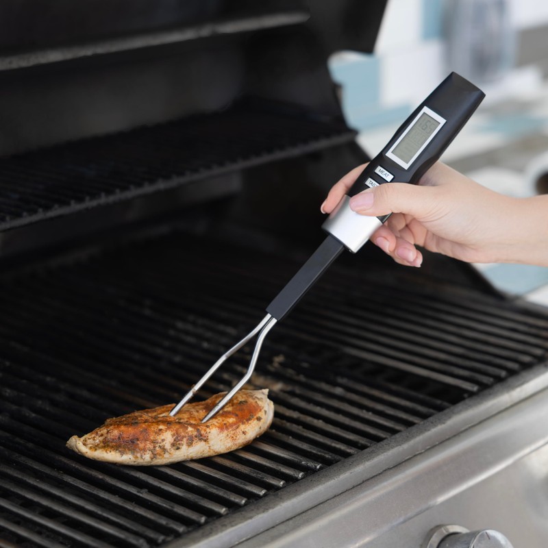 Outset Grill Fork Digital Meat Thermometer for BBQ and Kitchen,