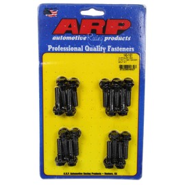 ARP Header Bolt, 8 mm x 1.25 Thread, 1.181 in Long, Hex Head, Washers Included, Chromoly, Black Oxide, compatible with Mopar Gen III Hemi, Set of 16
