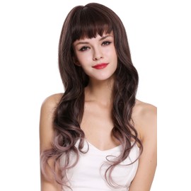 Wig Me Up – H1835 6 A/612 Wig Long Wavy Women's Wig Wavy Pony Brown Pink Ombre Mix